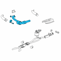 OEM 2015 Chevrolet Camaro 3Way Catalytic Convertor Assembly (W/ Exhaust Front Pip Diagram - 22980285