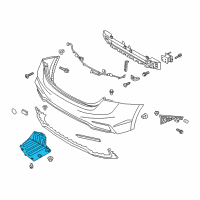 OEM 2019 Hyundai Accent Cover-Rear Bumper Under Diagram - 86698-J0000