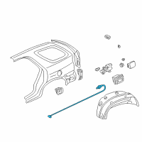 OEM Acura Cable, Fuel Lid Opener Diagram - 74411-S3V-A00