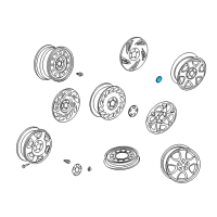 OEM Saturn Hub Cap Diagram - 9595571