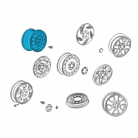 OEM Saturn L100 Wheel, Steel Diagram - 90575885