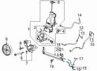 OEM 2022 Chevrolet Silverado 2500 HD Power Steering Cooler Tube Diagram - 84150121