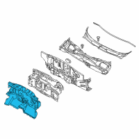 OEM Chevrolet Aveo5 Insulator, Dash Panel Lower Diagram - 96538346