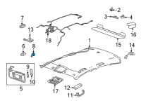 OEM 2020 Cadillac XT4 Sunvisor Support Diagram - 84174704