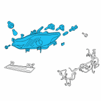 OEM Nissan Murano Passenger Side Headlamp Assembly Diagram - 26010-1AA0A