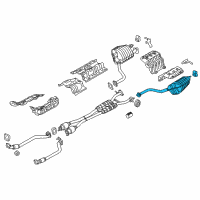 OEM 2016 Kia K900 Rear Muffler Assembly, Left Diagram - 287103T500