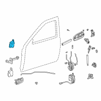 OEM 1989 Honda Civic Hinge A, Door Diagram - 67410-SH0-A00ZZ