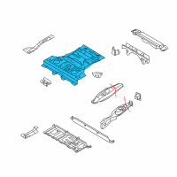 OEM BMW X6 Floor Panel, Rear Diagram - 41-11-7-174-378