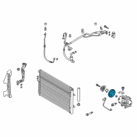 OEM 2015 Hyundai Santa Fe Sport PULLEY Assembly-Air Conditioning Compressor Diagram - 97643-1U500