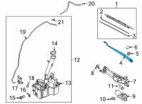 OEM Hyundai Tucson ARM ASSY-W/SHLD WPR(PASSENGER) Diagram - 98321-CW000