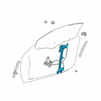 OEM 2005 Lexus SC430 Regulator Assy, Front Door Window, RH Diagram - 69801-24050