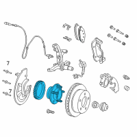 OEM 2005 Lincoln Town Car Hub & Bearing Diagram - H2MZ-1104-X