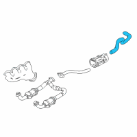 OEM 1999 GMC Sierra 2500 Exhaust Tail Pipe Assembly Diagram - 15149600