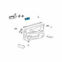 OEM 2001 Hyundai Sonata Power Window Sub-Switch Assembly Diagram - 93575-38200-ZX