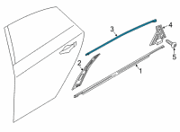 OEM 2022 Hyundai Sonata MOULDING Assembly-RR Dr Frame, LH Diagram - 83850-L1000