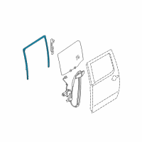 OEM 2010 Nissan Titan Glass Run-Rear Door Window LH Diagram - 82331-ZH60B