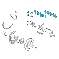 OEM 2015 Acura TLX Rear Brake Pads Diagram - 43022-TZ3-A51
