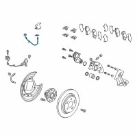OEM 2019 Acura TLX Set, Rear Brake Hose Diagram - 01466-TZ3-A00