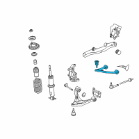 OEM 2007 Pontiac Solstice Rear Upper Suspension Control Arm Assembly Diagram - 15907048