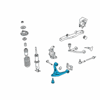 OEM 2010 Saturn Sky Rear Lower Suspension Control Arm Assembly Diagram - 15224779