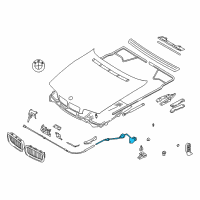 OEM BMW 740i Engine Hood Mechanism Diagram - 51-23-8-150-080