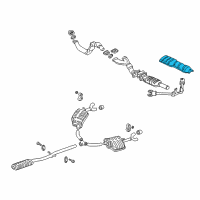 OEM 1998 Oldsmobile Aurora Shield-Catalytic Converter & Exhaust Muffler Heat Diagram - 25657568