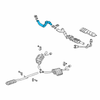 OEM 1992 Cadillac Seville Exhaust Manifold Pipe Assembly Front Diagram - 3523050