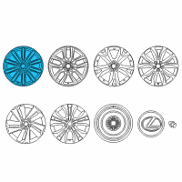 OEM 2016 Lexus NX200t Wheel, Disc Chrome P Diagram - 4261A-78051