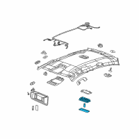 OEM 2011 Buick LaCrosse Reading Lamp Assembly Diagram - 9059876