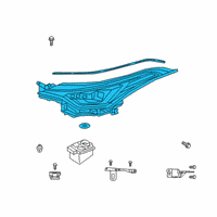 OEM 2020 Toyota C-HR Composite Headlamp Diagram - 81145-10B00