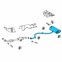 OEM 2020 Toyota Corolla Muffler & Pipe Diagram - 17430-24360