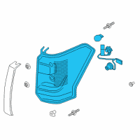OEM 2020 Ford Expedition Tail Lamp Assembly Diagram - JL1Z-13405-G