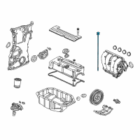 OEM 2012 Honda Crosstour Dipstick, Oil Diagram - 15650-R44-A02