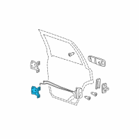 OEM 2008 Jeep Commander Rear Door Lower Hinge Diagram - 55369188AF