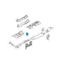 OEM 2007 Chevrolet Uplander Insulator-Catalytic Converter Hanger Diagram - 10430942