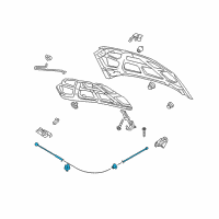 OEM 2010 Pontiac G3 Release Cable Diagram - 96649313