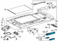 OEM 2020 Toyota Highlander Courtesy Lamp Diagram - 81360-0E060-B0