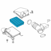 OEM 2020 Toyota Tundra Air Filter Diagram - 17801-0P100