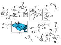 OEM Acura TLX CANISTER ASSY Diagram - 17300-TGZ-A01