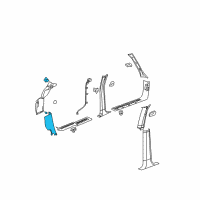 OEM 2005 GMC Envoy XUV Panel Asm-Body Lock Pillar Lower Trim *Gray Diagram - 15146148