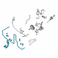 OEM Nissan Pathfinder Oil Cooler Assembly - Power Steering Diagram - 49790-ZL30A