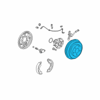 OEM 2007 Honda Civic Drum, Rear Brake Diagram - 42610-SNA-A00