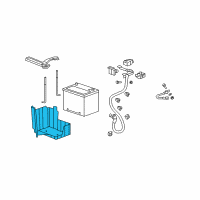 OEM 2010 Acura MDX Box, Battery (95D) Diagram - 31521-STX-A01