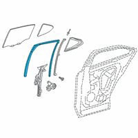 OEM Lexus UX250h Run, RR Door Glass Diagram - 68142-76020