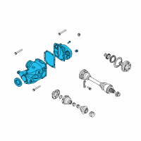 OEM 2006 BMW 650i Differential Axle Diagram - 33-10-7-525-199