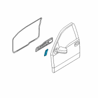 OEM 2011 Ford F-150 Front Weatherstrip Diagram - 8L3Z-1520521-A