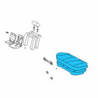 OEM 2001 Toyota Corolla Cushion Assembly, Rear Seat Diagram - 71460-02151-B1