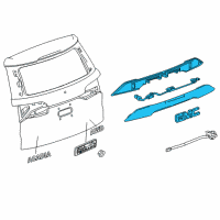 OEM GMC Acadia Applique Panel Diagram - 84378413