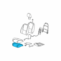 OEM 2009 Pontiac Torrent Pad Asm, Driver Seat Cushion Diagram - 19150201