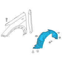 OEM Hyundai Front Wheel Guard Assembly, Right Diagram - 86812-4Z500